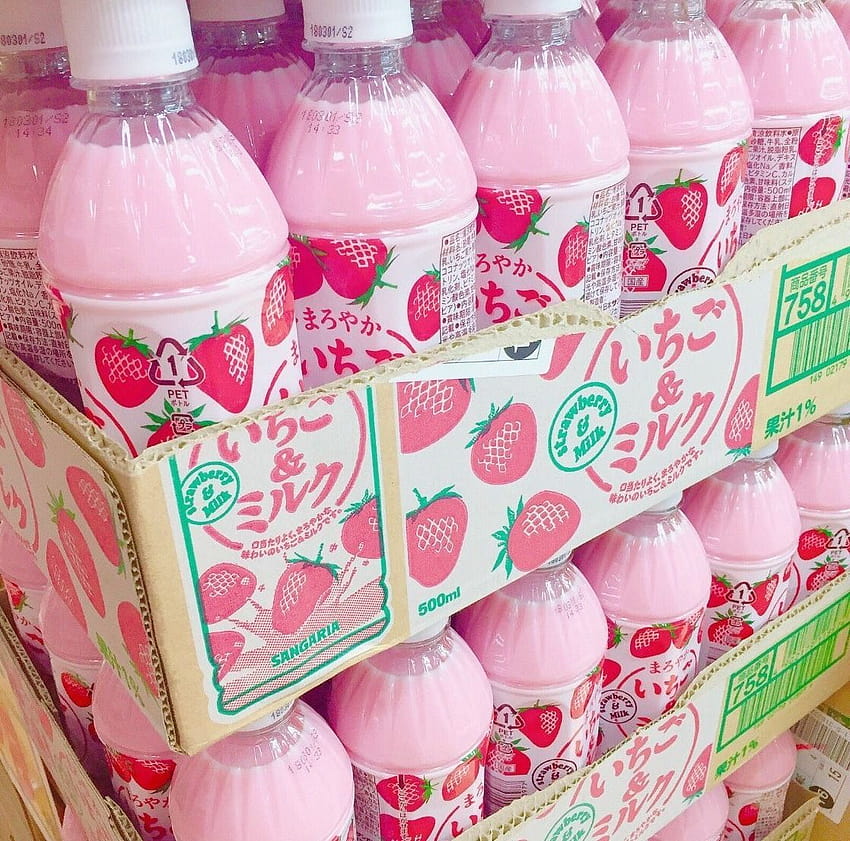 ❤ Blippo Kawaii Shop ❤, strawberry milk aesthetic HD wallpaper