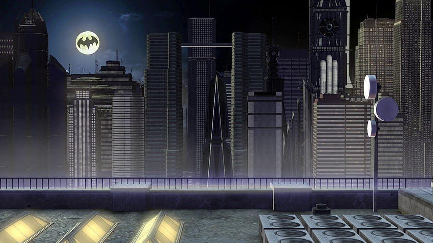 Gotham City animierte Hintergrundschleife, Gotham-Hintergrund HD-Hintergrundbild