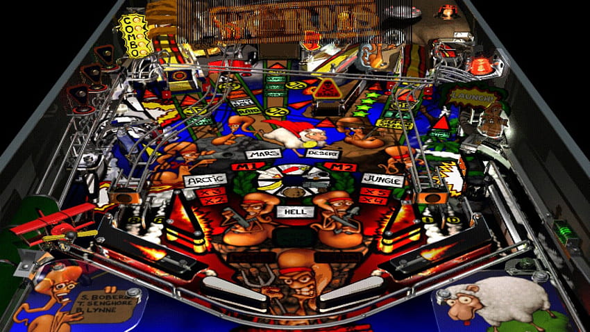 Worms Pinball, automat do gry w pinball Tapeta HD