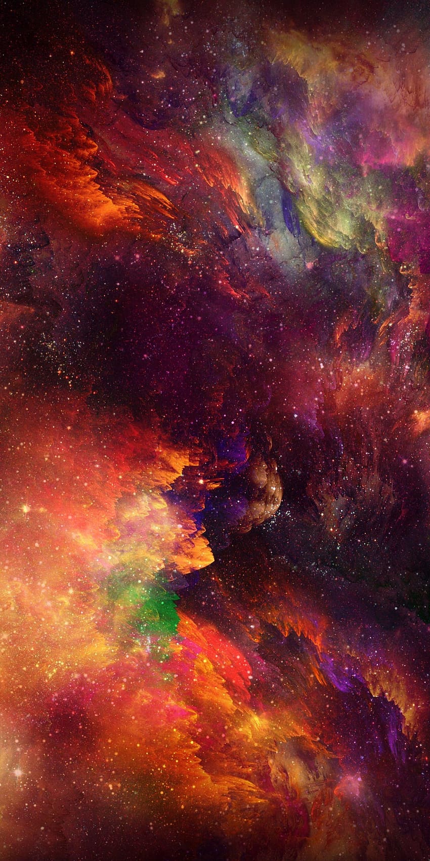 iphone x, universe, space, colorful cosmos HD phone wallpaper