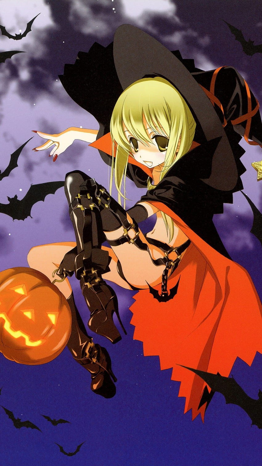 101 Halloween-iPhones, die sowohl gruselig als auch großartig sind, Halloween-Festival-Anime HD-Handy-Hintergrundbild