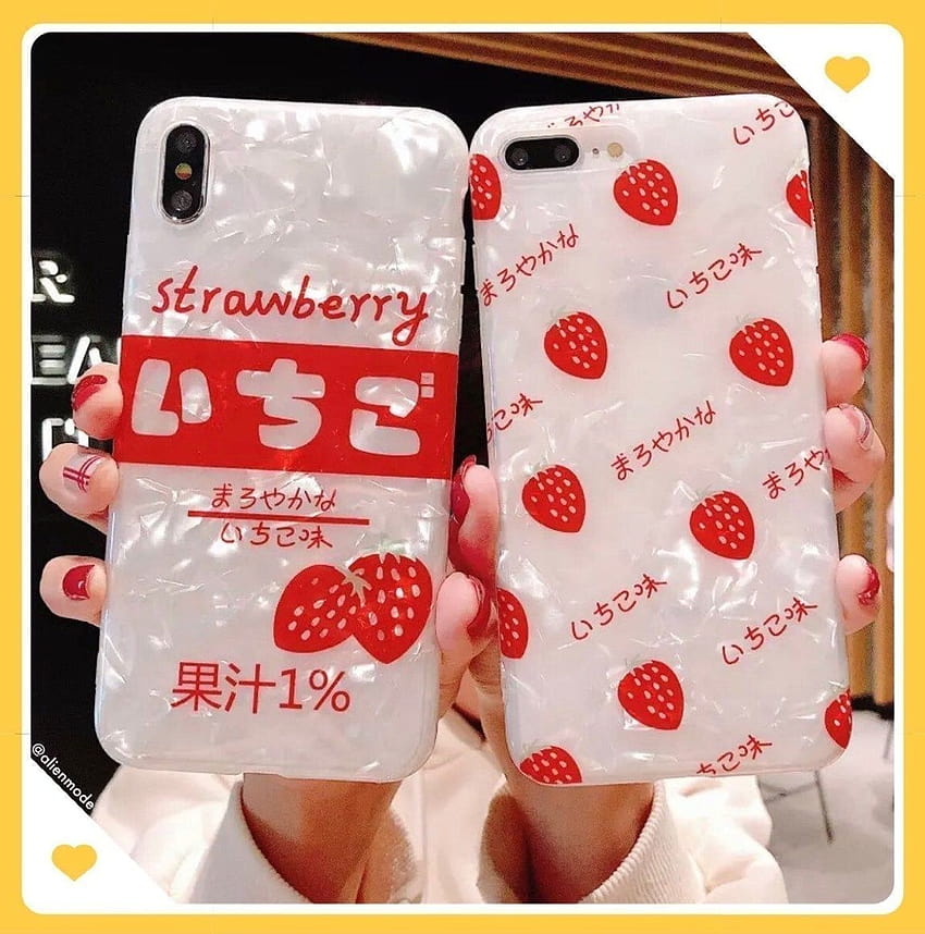 NWT Japanese Strawberry Milk iPhone Case HD phone wallpaper