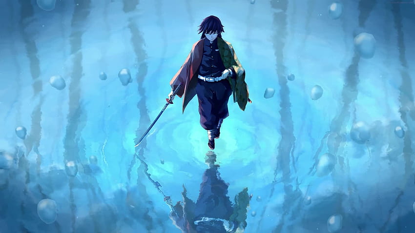 Wasser Hashira Giyu Tomioka, Anime 1920x1080 Giyu HD-Hintergrundbild