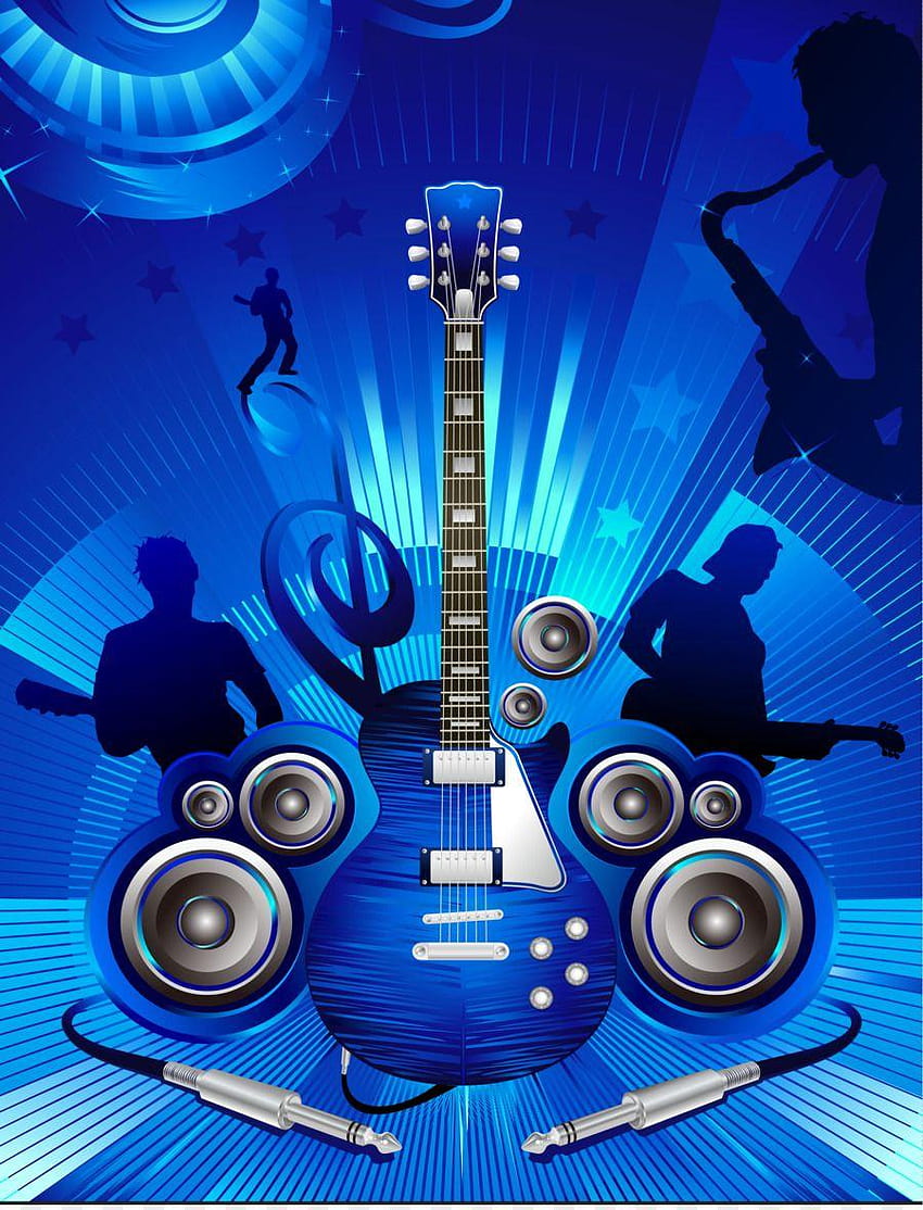 Plakat koncertowy muzyki tła, tło na instrumentach muzycznych Tapeta na telefon HD