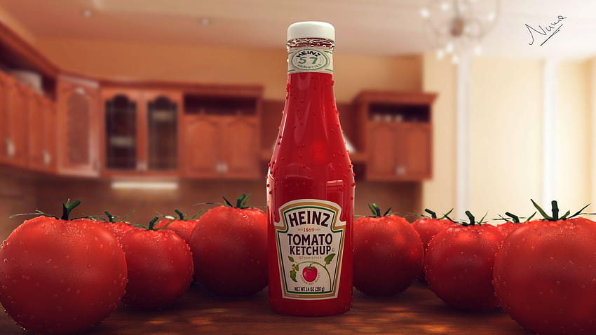 ketchup bottle HD wallpaper