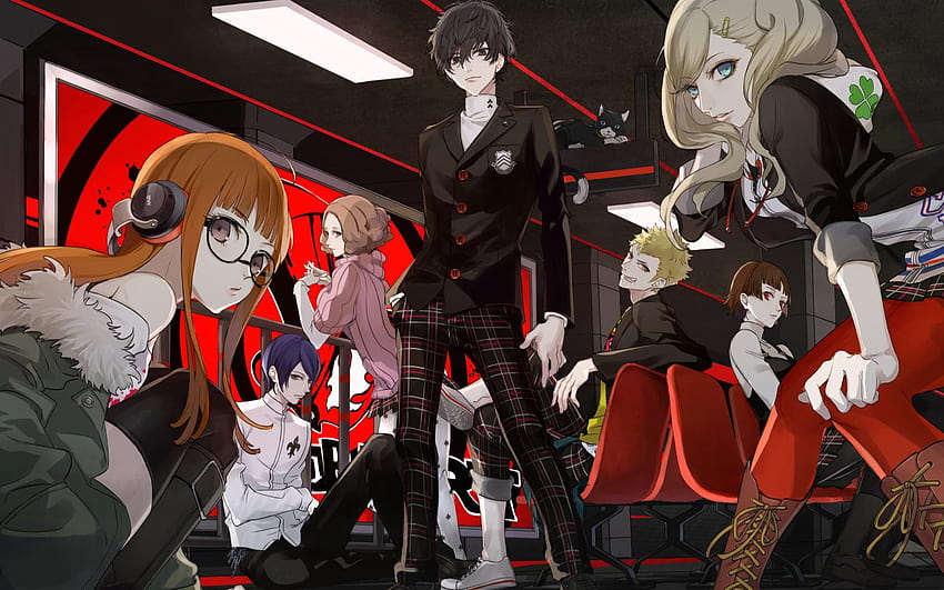 Group of people anime character , Persona 5, group anime HD wallpaper