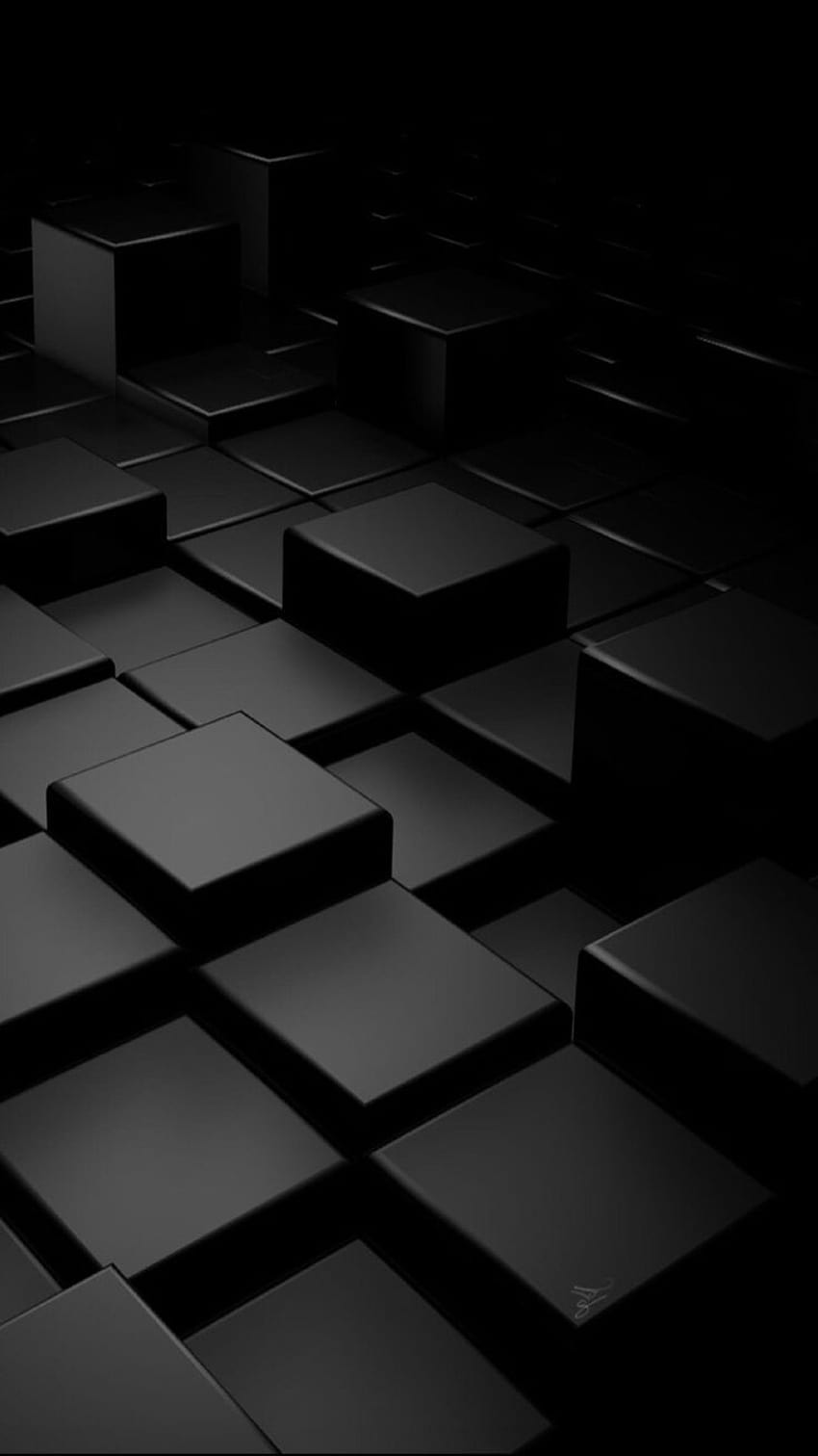 Black Cubic, téléphone noir Fond d'écran de téléphone HD
