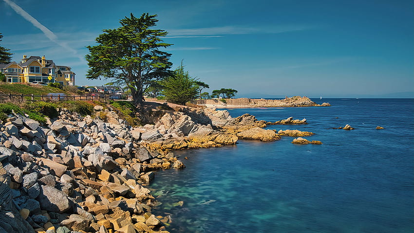 California USA Monterey Bay Ocean 2560x1440 HD wallpaper