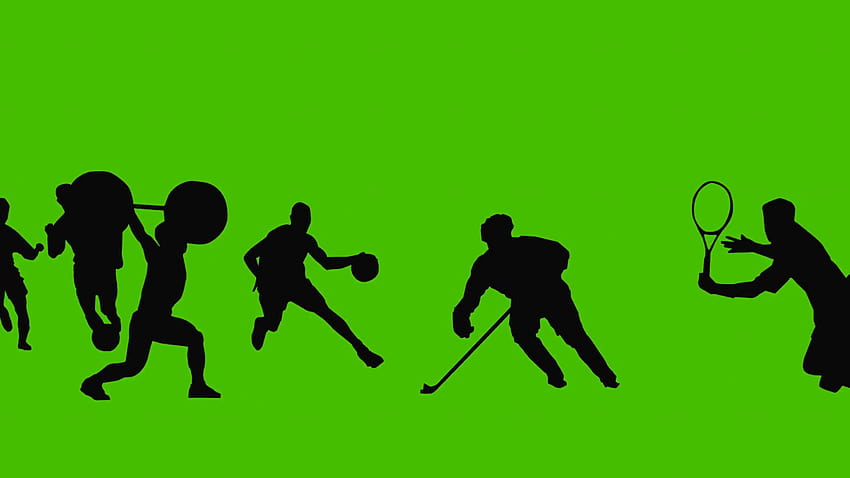 Silhouette sports, background, activity, olympic, flat, 3d space, sports background HD wallpaper