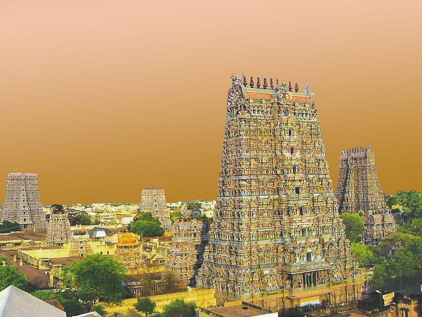 Templo de Meenakshi, &, madurai fondo de pantalla