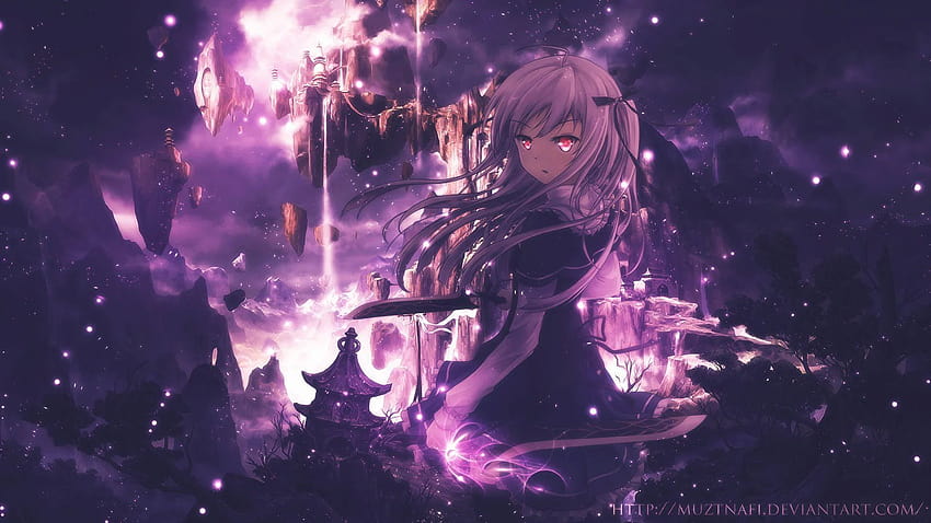 anime ungu beresolusi tinggi, Anime Wallpaper HD