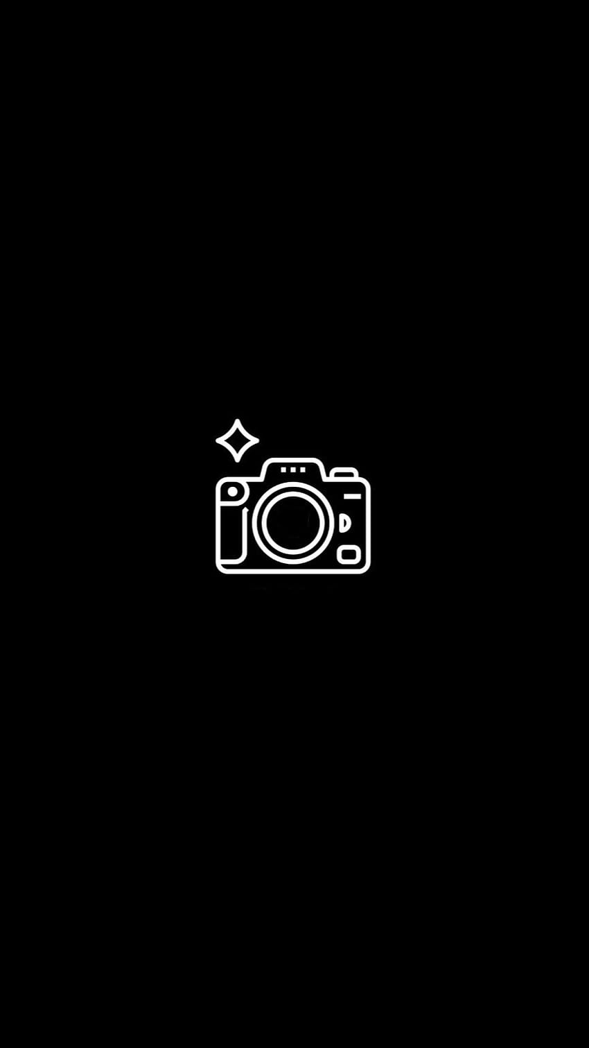 iconos destacados de instagram negros en 2020, icono de cámara fondo de pantalla del teléfono