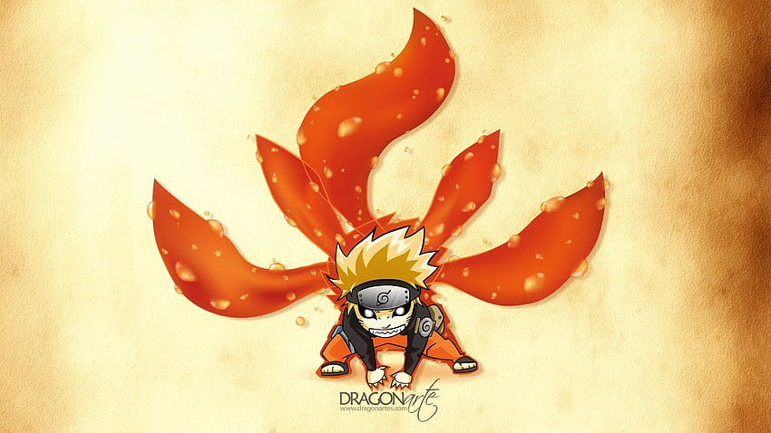 Naruto Nine Tailed Fox, nine tails anime boy HD wallpaper