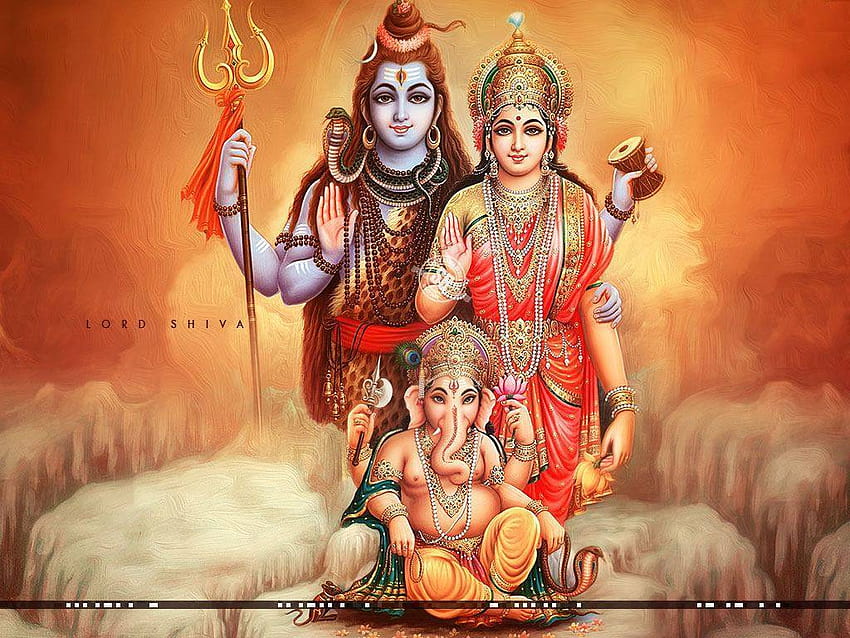 Shiv Parvati Ganesh . lord shiva 3d HD wallpaper | Pxfuel