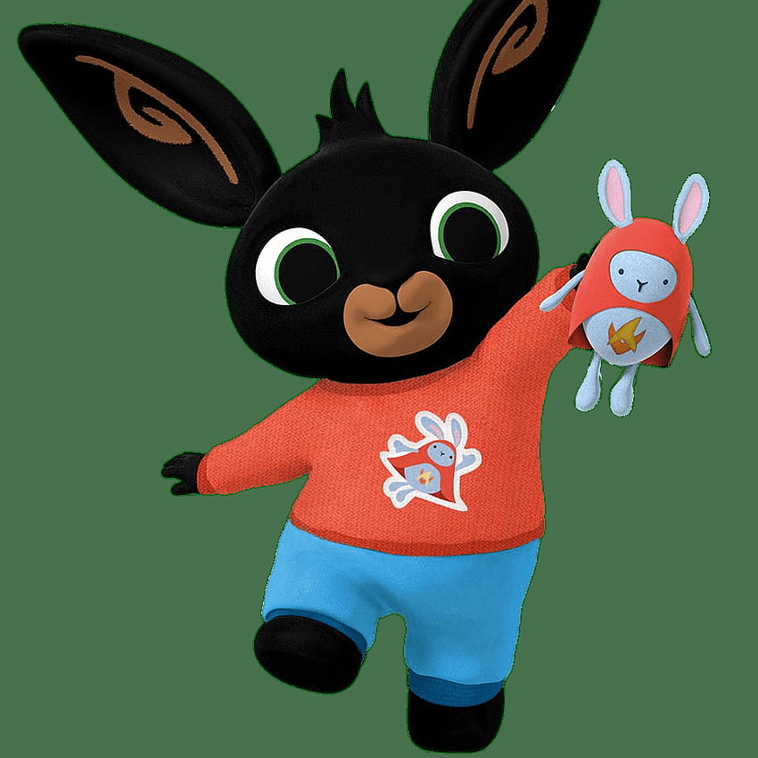 Bing Bunny is Playing with Hoppity transparent PNG HD тапет за телефон
