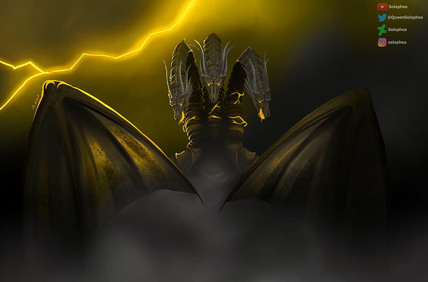 Art] Hi, I drew King Ghidorah: Monsterverse, king ghidorah monsterverse HD wallpaper