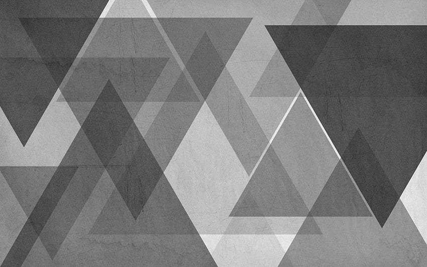 patterns, grayscale, triangles :: HD wallpaper