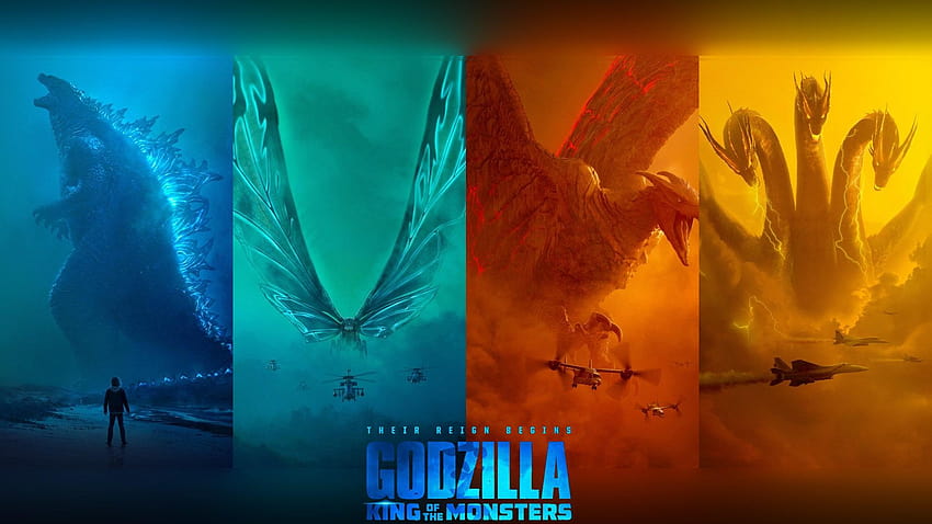 Zrobiłem z plakatów postaci do Godzilla: King of, godzilla king of the monsters Tapeta HD