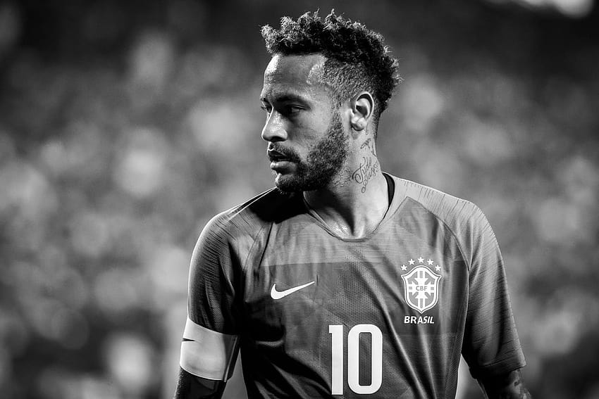 Neymars Trennung von Nike sollte keine Auswirkungen auf Paris Saint haben, Neymar schwarz und weiß HD-Hintergrundbild