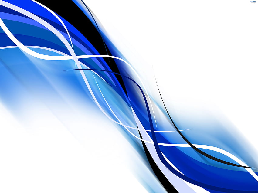 Latar belakang gelombang abstrak merah dan biru, jendela 7 gelombang biru Wallpaper HD