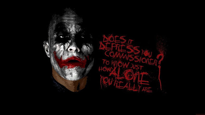 Batman The Joker typography Heath Ledger The Dark Knight, black joker HD wallpaper