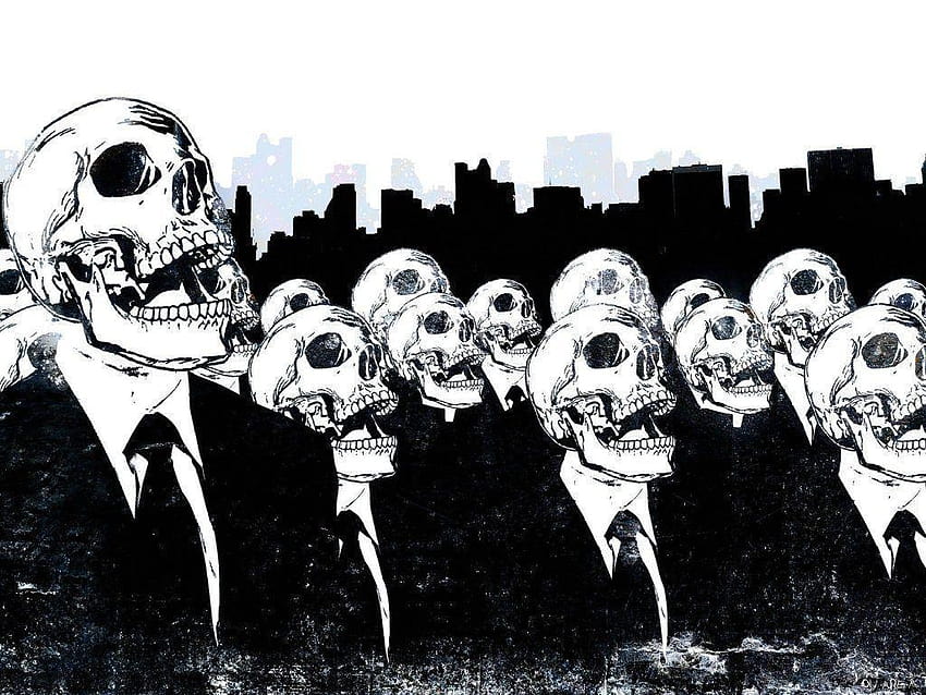 Skulls Anonymous Suit Tie Skelette Alex Cherry At Dark, Anzug und Krawatte HD-Hintergrundbild