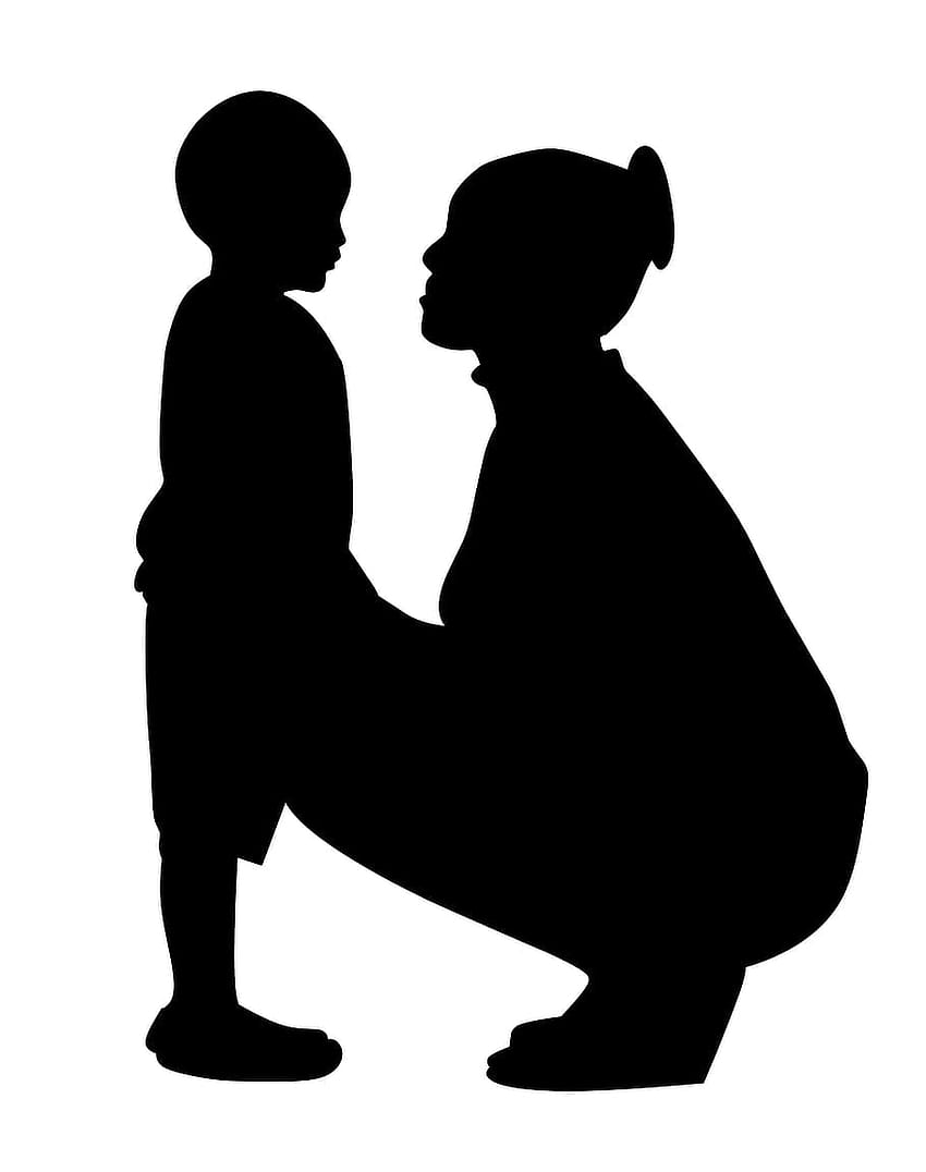: silhouette, mother, son, mothersday, woman, cute mother and son HD phone wallpaper