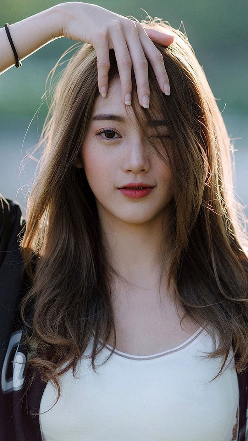 Impresionante linda chica, hermosa chica japonesa fondo de pantalla del teléfono
