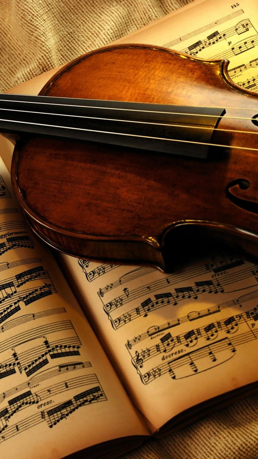 Android Best : Violin and Music Notation Android Best HD phone wallpaper