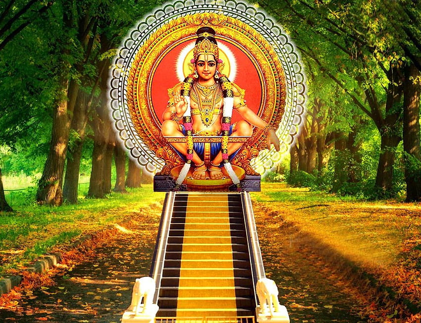 swami ayyappan, point de repère, méditation, lieu de culte, temple, gourou, personnage fictif, temple, architecture, temple hindou, wat, sabarimala ayyappa swamy Fond d'écran HD