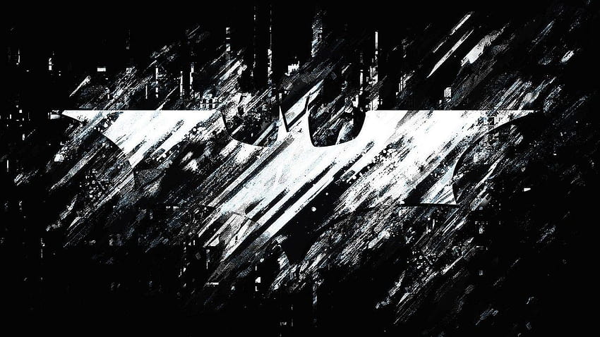 Black and white Batman movies Batman The Dark Knight Rises black, dark knight rises logo HD wallpaper