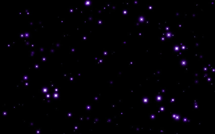 Soyut çok renkli yıldızlar mor parıldıyor siyah arka planlar, mor yıldızlar HD duvar kağıdı