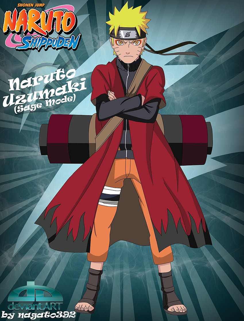 Modo sabio de Naruto Uzumaki, cuerpo completo de Naruto fondo de pantalla del teléfono