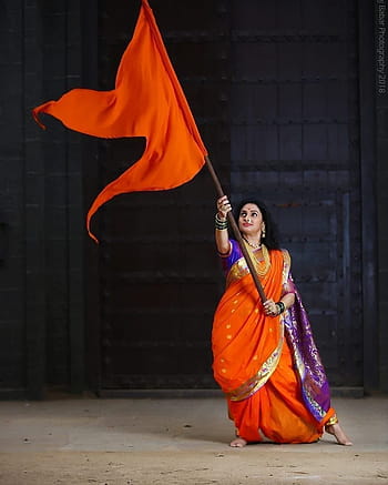Hindu iconic saffron flag breeze sundown | Saffron flag symb… | Flickr