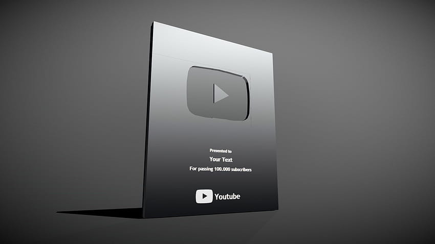 Botón de reproducción de plata de Youtube, botón de reproducción de fondo de pantalla