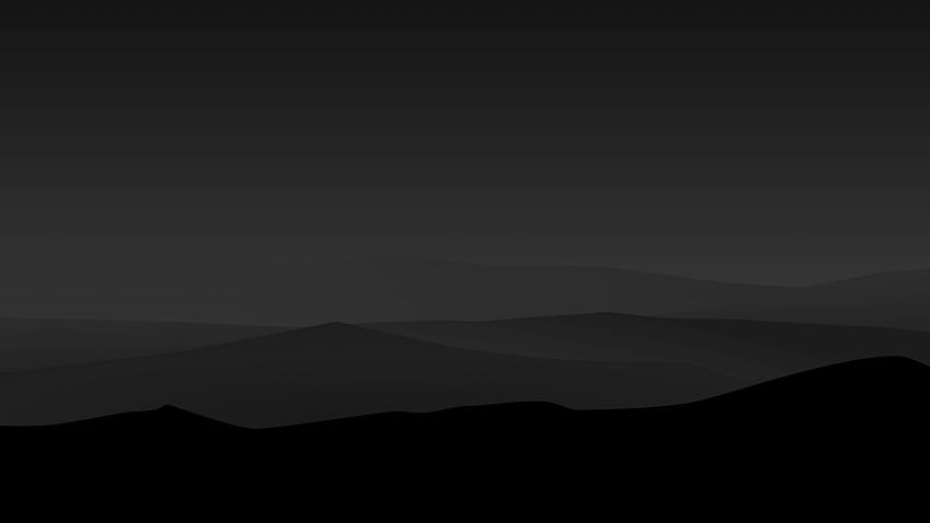 Dark Night Mountains พื้นหลังที่เรียบง่ายเรียบง่าย [3840x2160] สำหรับมือถือและแท็บเล็ตของคุณ วอลล์เปเปอร์ HD