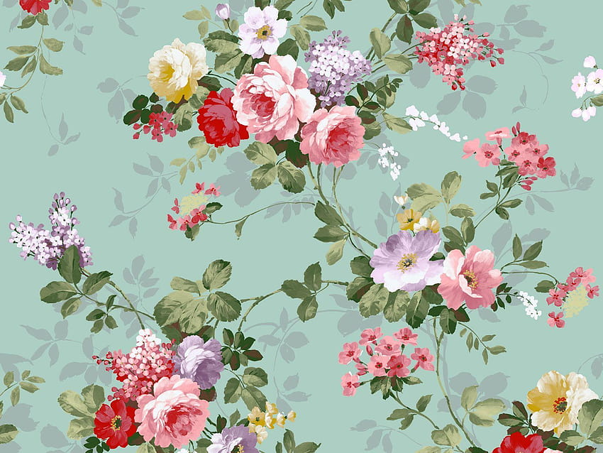 Convite de Casamento DIY, vintage bunga Wallpaper HD