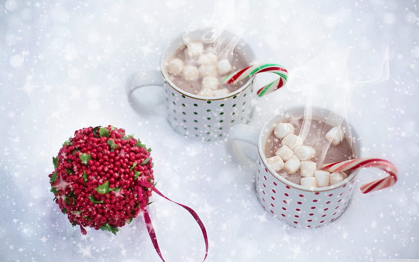 Steaming Mug of Hot Chocolate, Winter Ultra, steaming winter HD wallpaper