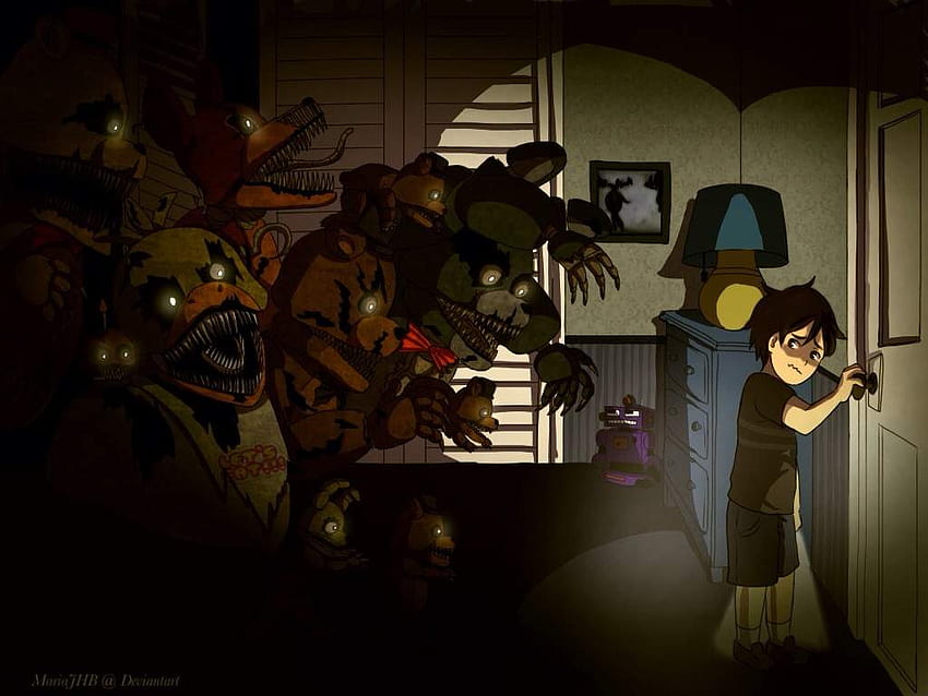 Five Nights at Freddy's 4 Anime Fan art, Children Sad, png