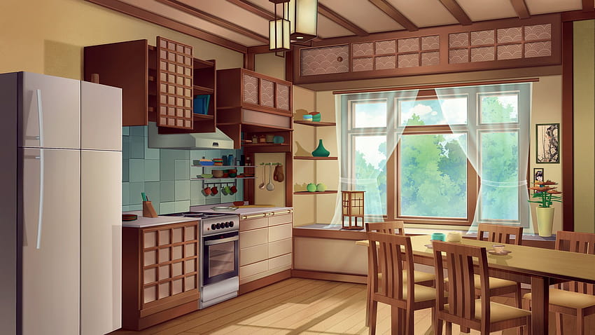 Pin en Interior, kitchen anime art HD wallpaper