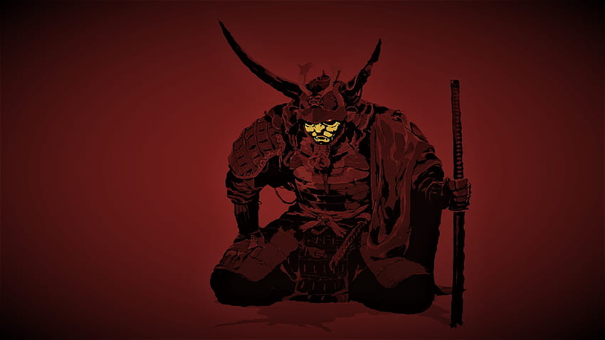 The Lonely Samurai, samurai red HD wallpaper