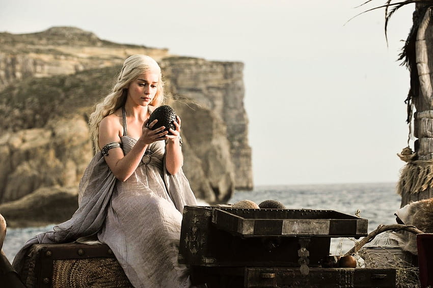 mulheres, ovos, Dragões, atriz, Game of Thrones, As Crônicas de Gelo e Fogo, Séries de TV, Emilia Clarke, Daenerys Targaryen, HBO, Programas de TV ::, ovos de dragão papel de parede HD