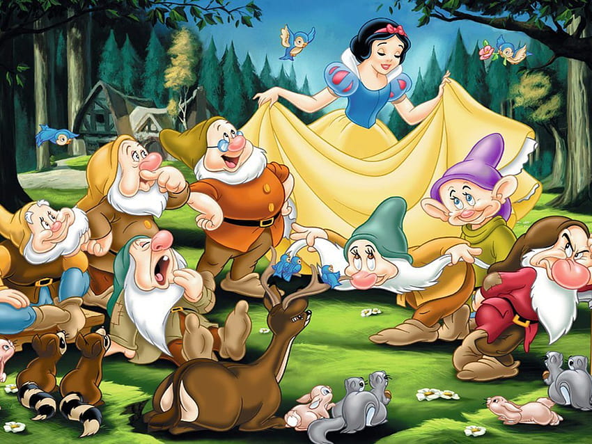 Snow White And The Seven Dwarfs Characters Dopey Sneezy Bashful Grumpy Sleepy Happy And Doc 1920x1200 : 13 HD wallpaper