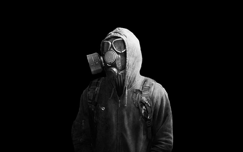 Grupo de máscara de gas, máscara tóxica fondo de pantalla