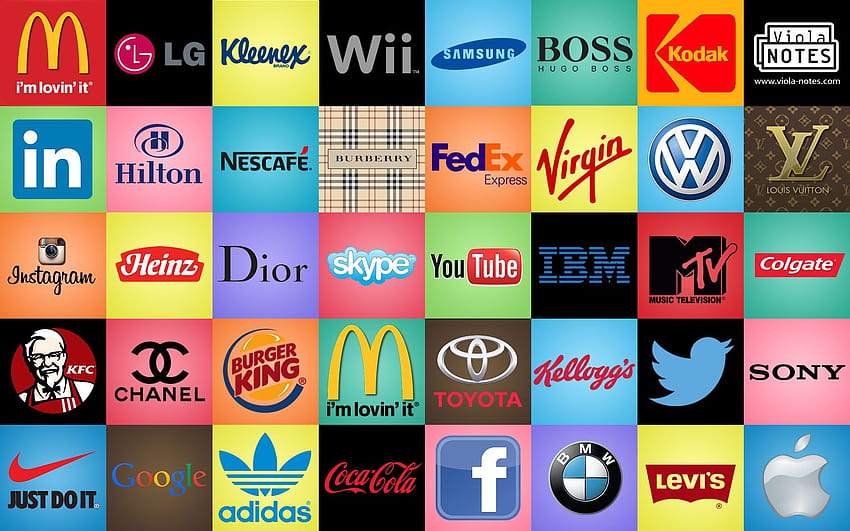 collage de marque célèbre et populaire Fond d'écran HD