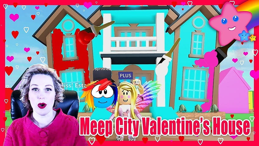 Roblox의 Meep City 발렌타인 데이 하우스 HD 월페이퍼
