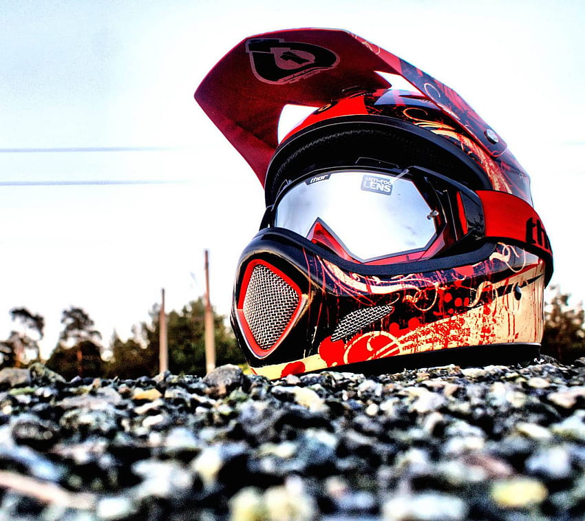 Helm Motocross oleh muzkur, helm sepeda motor Wallpaper HD