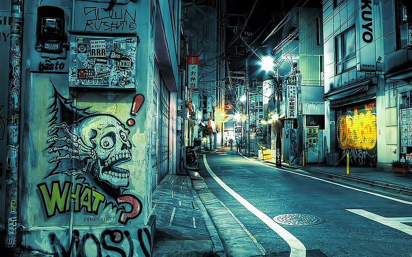 Hip Hop Rap Graffiti 3D 1920X1200 Street Art, Graffiti, Night City HD-Hintergrundbild