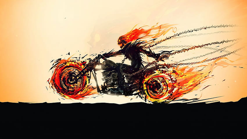 Marvel artwork, superhero, ghost rider, , background, f27871, ghost rider  pc HD wallpaper | Pxfuel