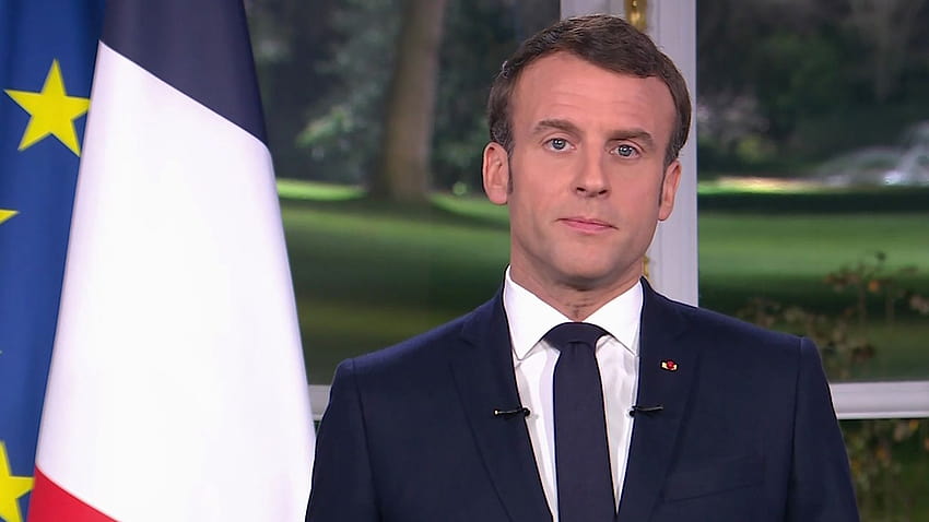 Macron podtrzymuje kwestionowany plan emerytalny, pomimo presji ze strony strajku maratonu, Emmanuel Macron Tapeta HD